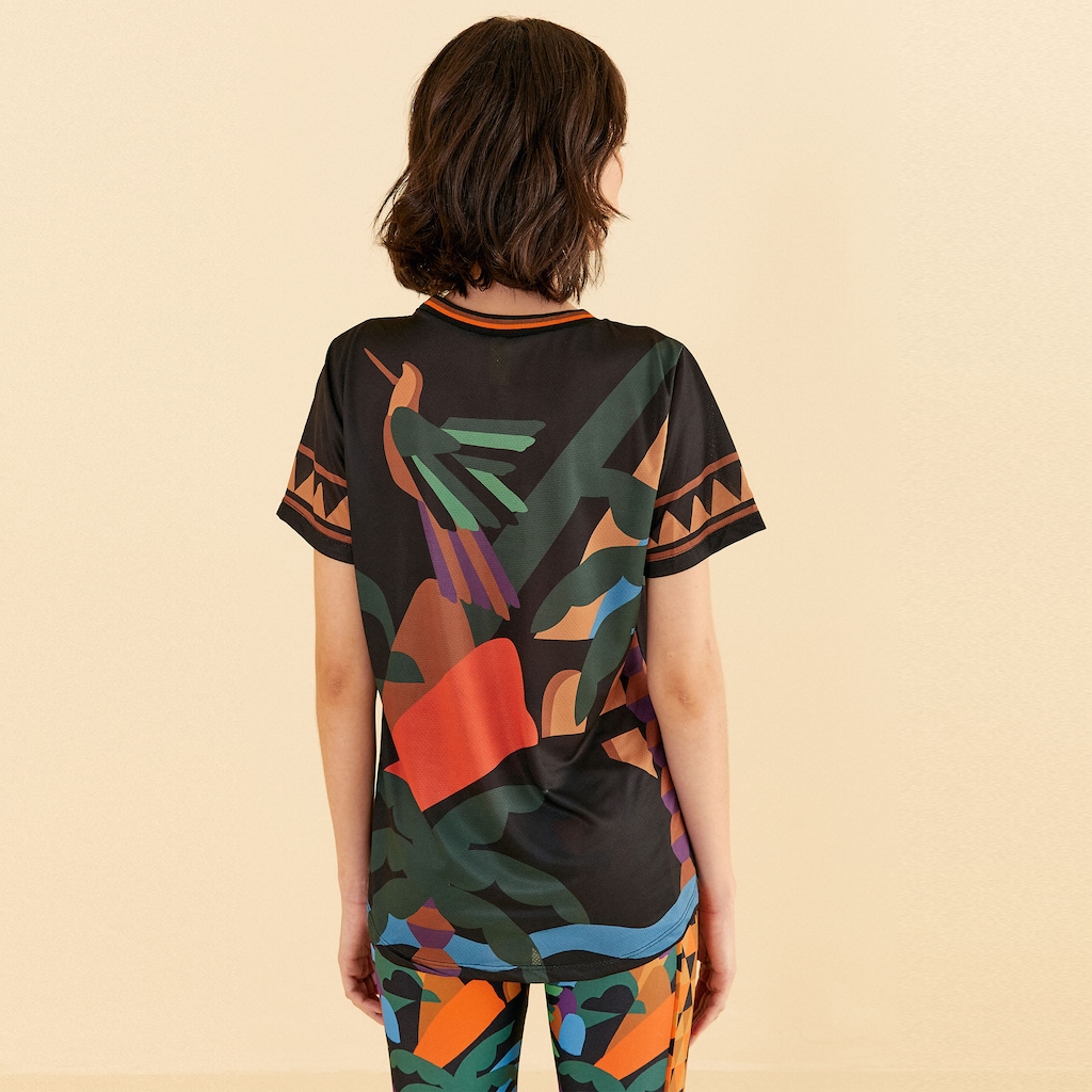 Imagem 2 do produto Camiseta Feminina Farm Manga Curta Dry Fit Rio Gráfico