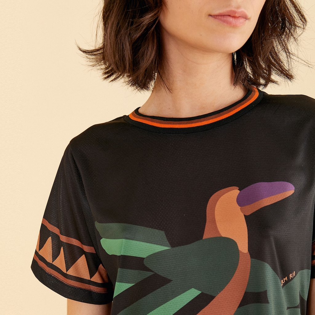 Imagem 4 do produto Camiseta Feminina Farm Manga Curta Dry Fit Rio Gráfico