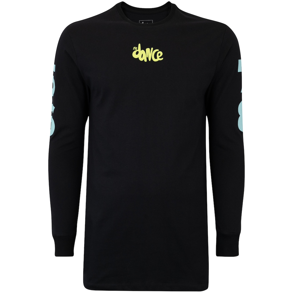 Camiseta Masculina FitDance Manga Longa Alongada com Silk