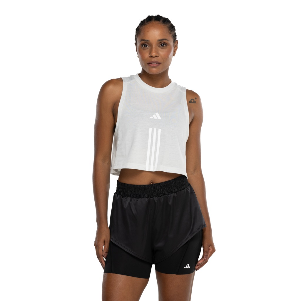Camiseta Regata Cropped Feminina adidas Training Essentials COT - Foto 2