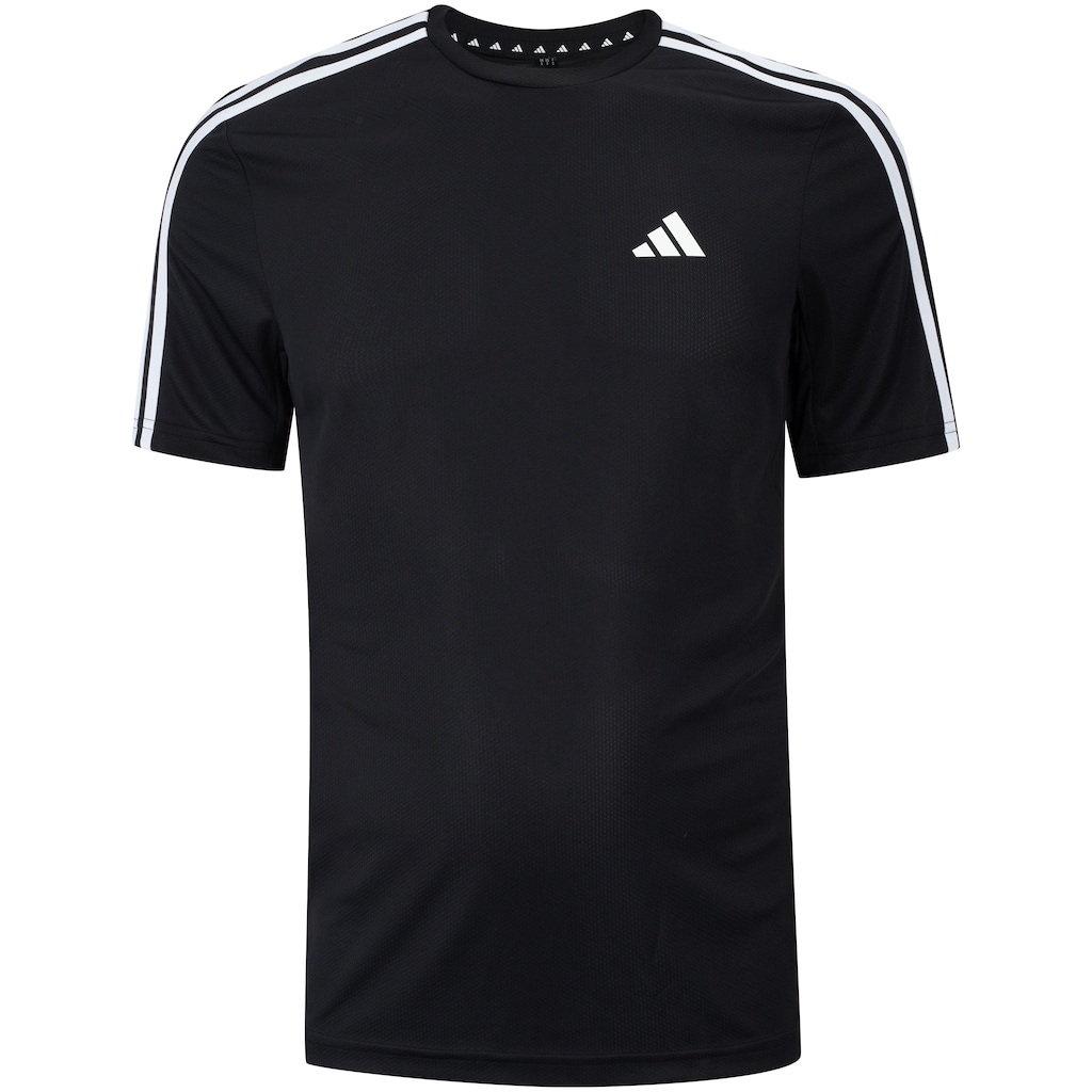 Camiseta Masculina adidas Manga Curta Essentials 3 Listras