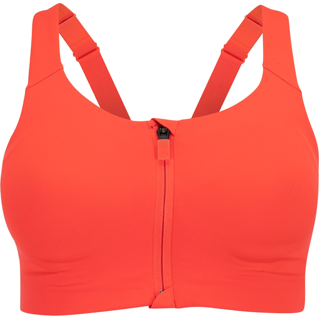 Top Fitness com Bojo adidas Alta Sustentação Luxe Zíper - Adulto