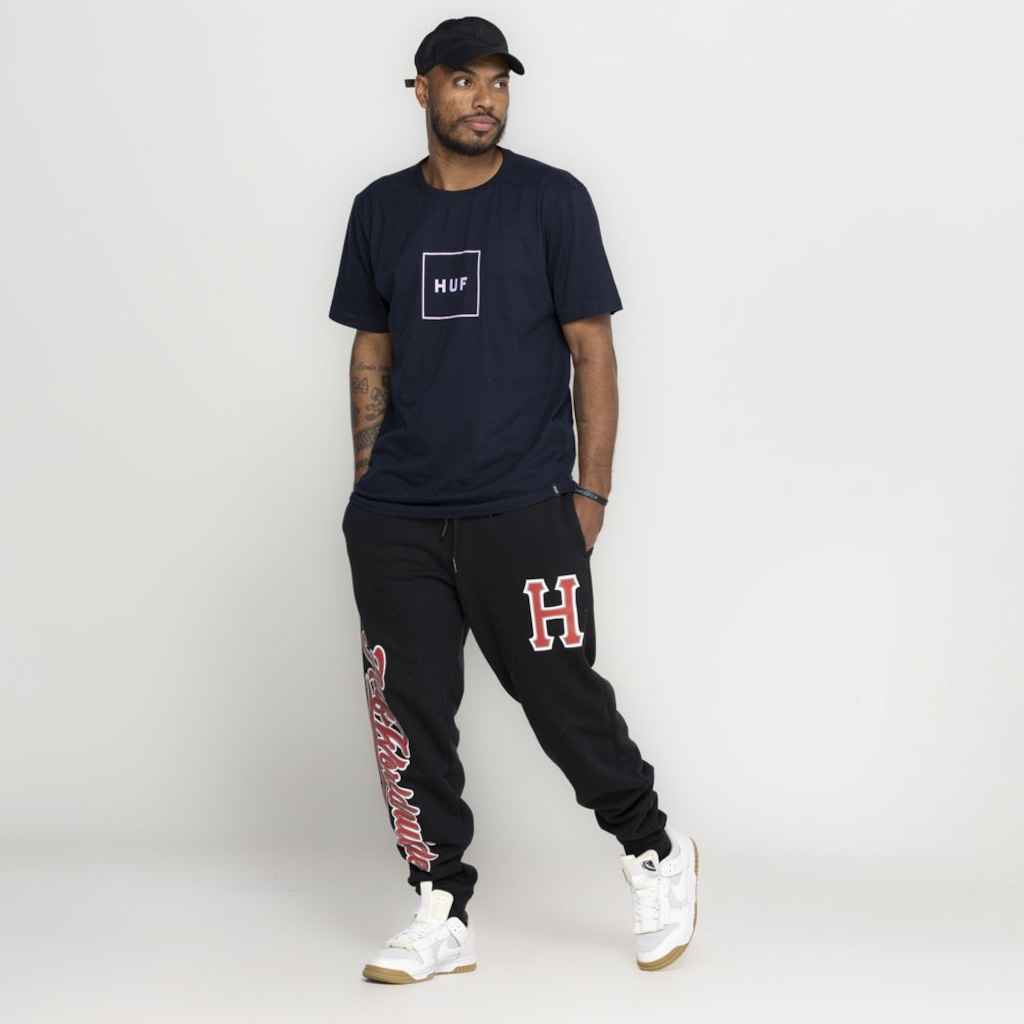 Camiseta Huf Manga Curta Essentials Box Logo