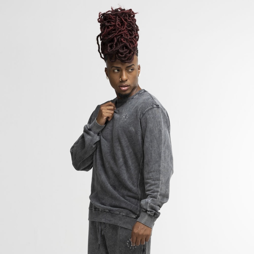 Imagem 2 do produto Blusa de Moletom Huf Careca Galaxy Faded Crewnec