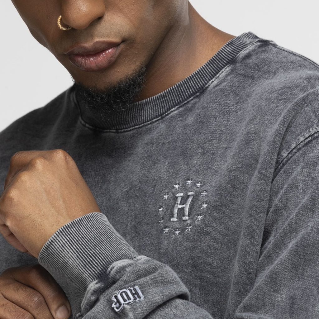 Imagem 4 do produto Blusa de Moletom Huf Careca Galaxy Faded Crewnec