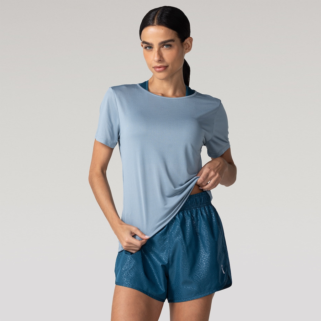 Camiseta Feminina Oxer Manga Curta Basica Jogging New II