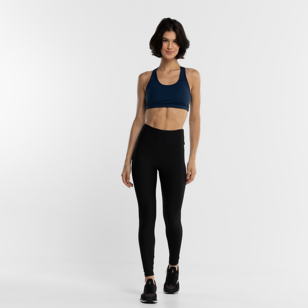 Imagem 3 do produto Calça Legging Feminina Oxer Textura New Baixa Compressão Cós Médio