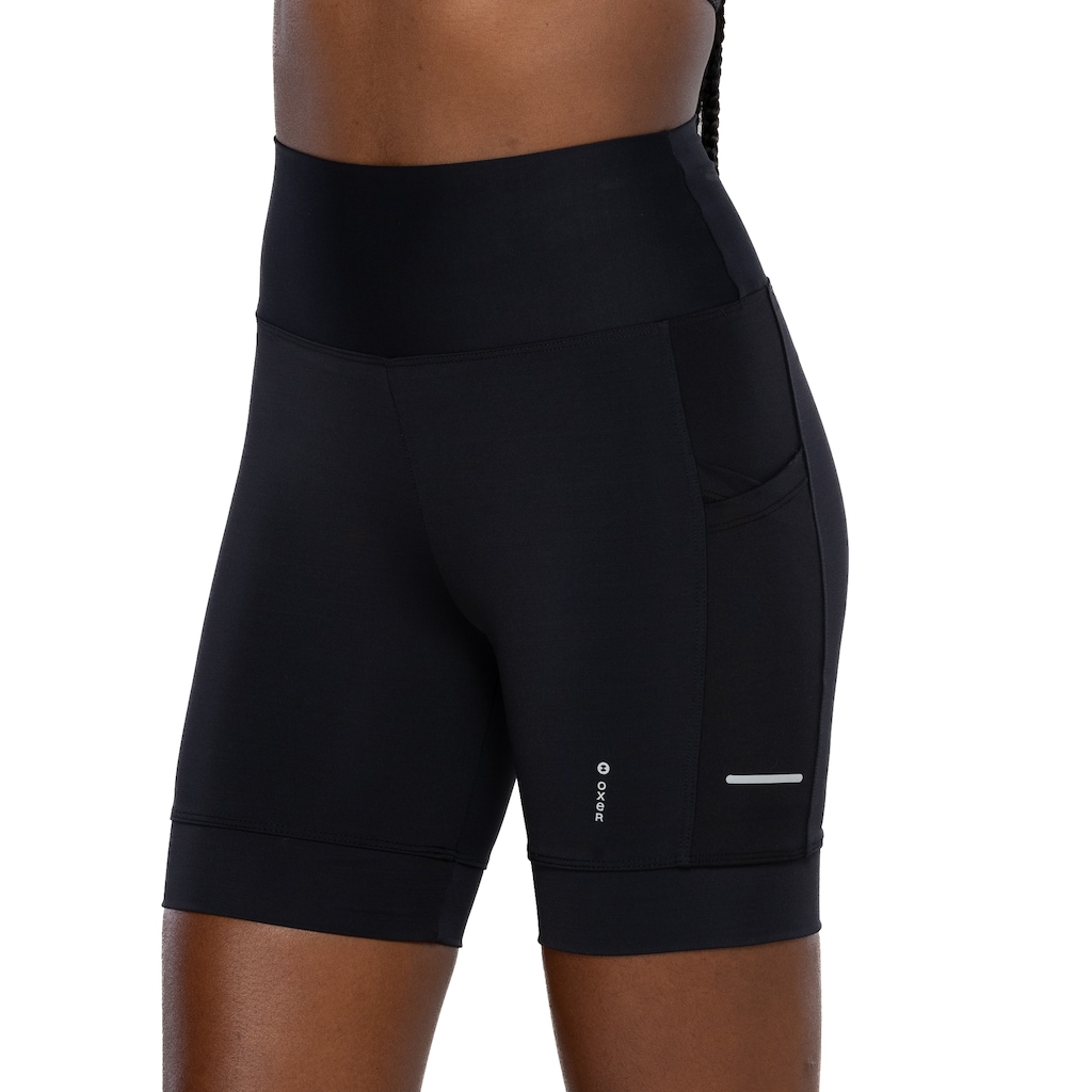 Bermuda Feminina Oxer Bolso Lateral Cós Médio Alta Compressão