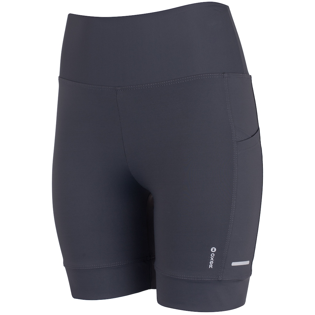 Bermuda Feminina Oxer Bolso Lateral Cós Médio Alta Compressão