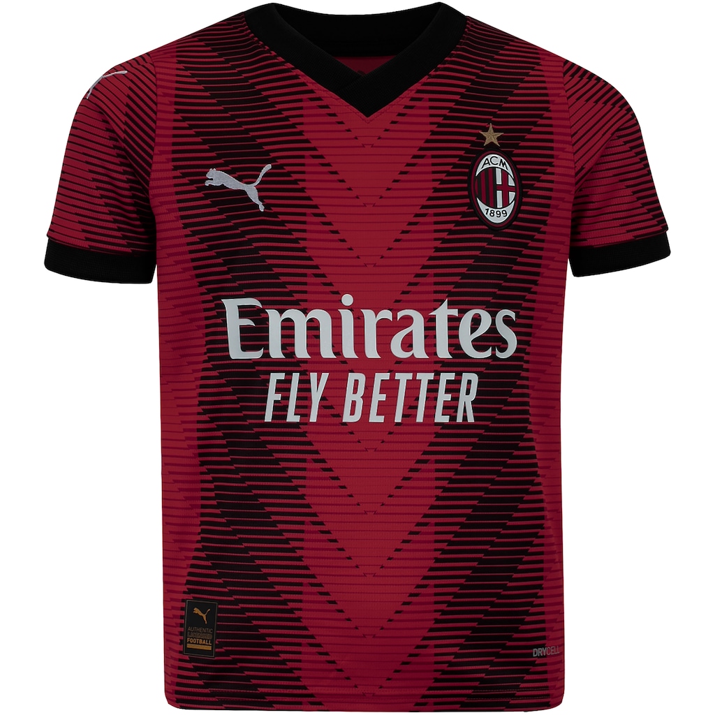 Camisa do Milan I 23/24 Puma Infantil Torcedor - Foto 1
