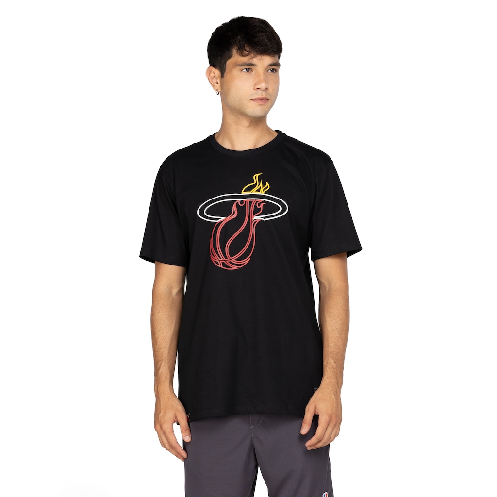 Camiseta Miami Heat Masculina NBA Logo Singn - Foto 2