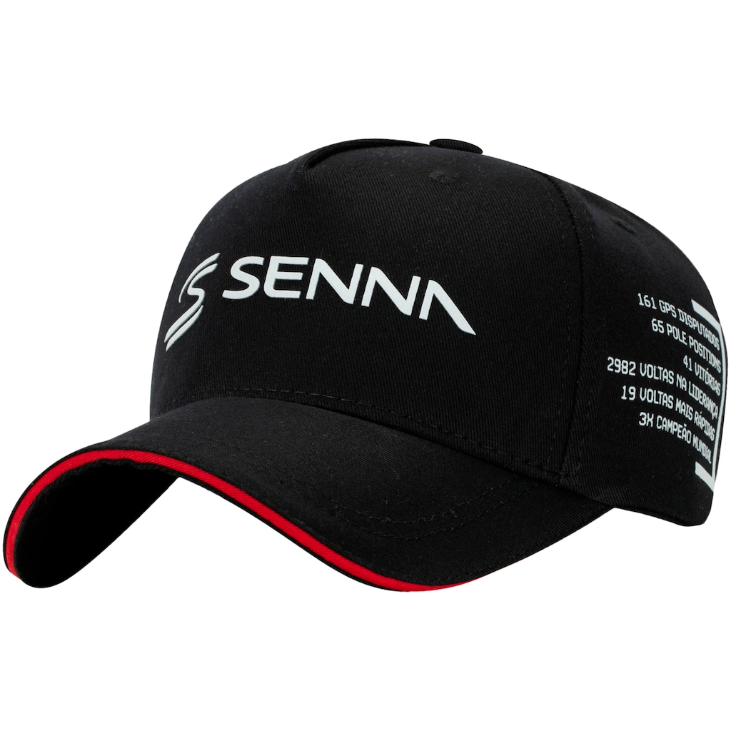 Boné Senna Aba Curva Snapback Emborrachado - Adulto - Foto 1