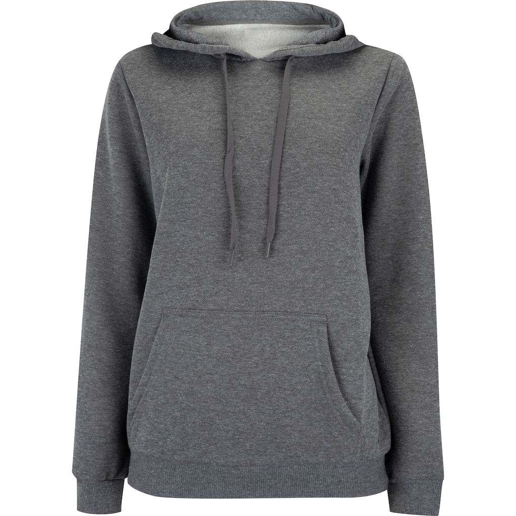 Blusa de Moletom Feminino Oxer com Capuz Canguru Fleece