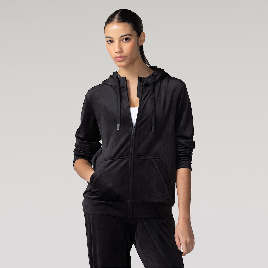 Jaqueta Oxer com Capuz Plush Cap Bex - Feminina