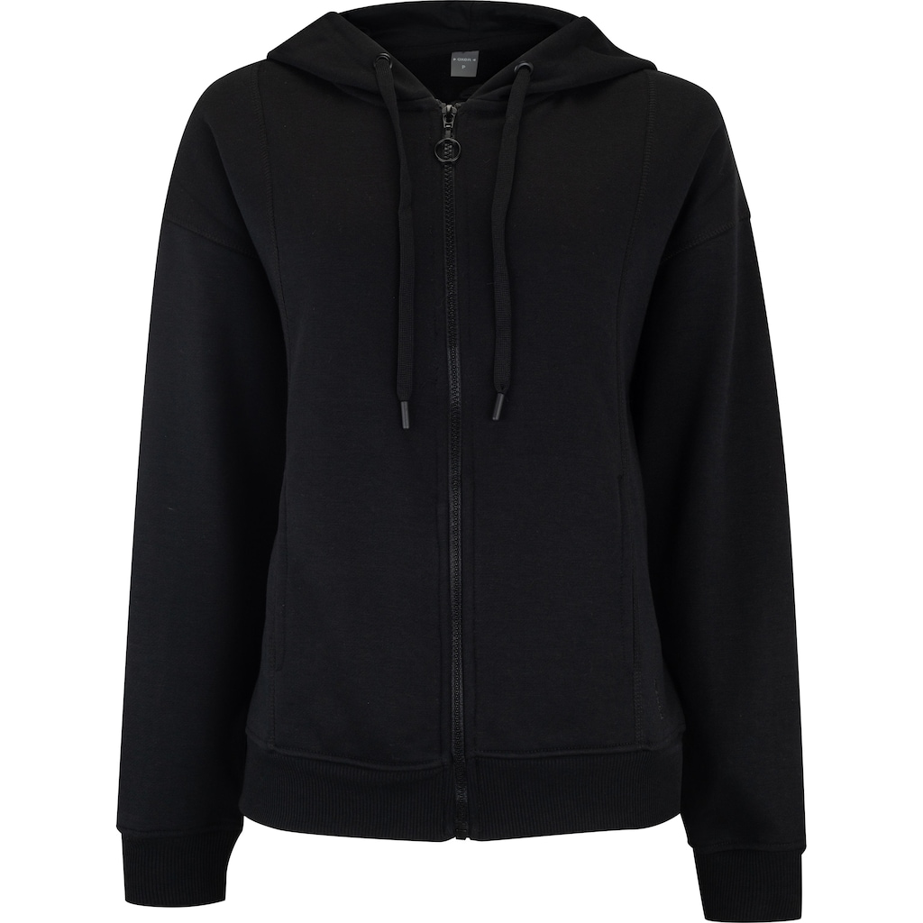 Jaqueta de Moletom Feminina Oxer com Capuz Fleece com Bolso Externo