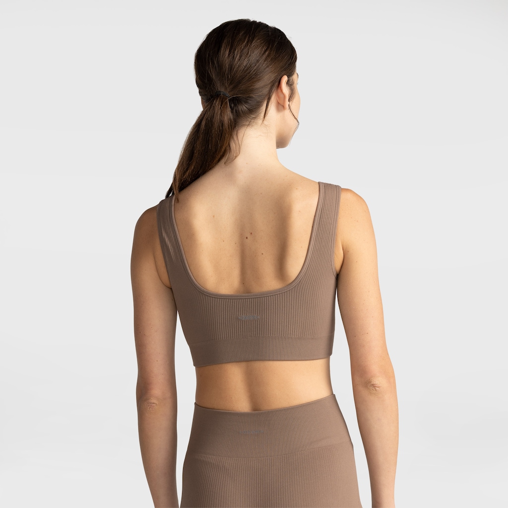 Imagem 2 do produto Top Fitness sem Bojo Oxer Média Sustentação Canelado Sem Costura
