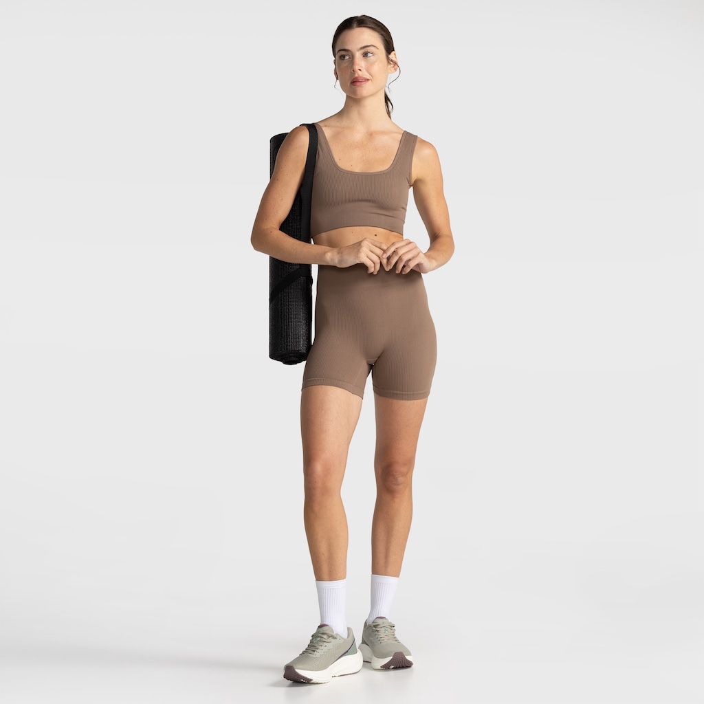 Imagem 3 do produto Top Fitness sem Bojo Oxer Média Sustentação Canelado Sem Costura