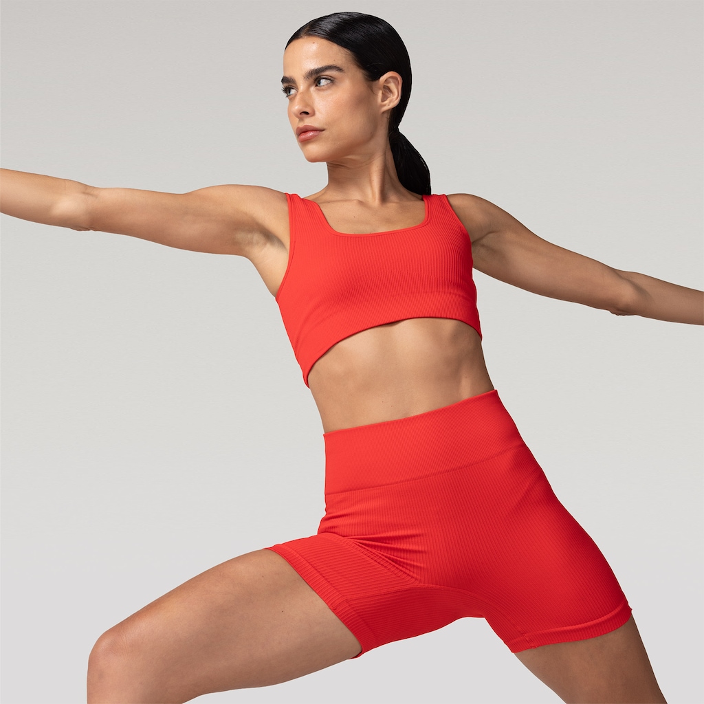 Short Feminino Oxer Canelado Sem Costura