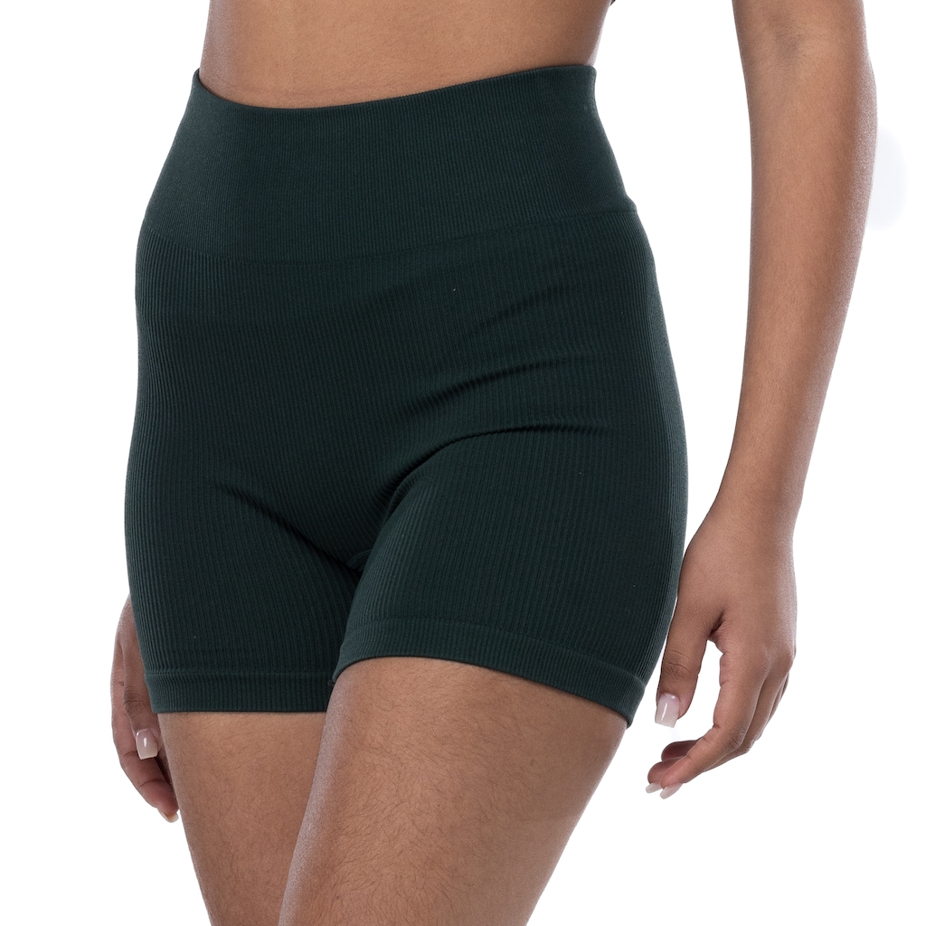 Short Feminino Oxer Canelado Sem Costura - Foto 2