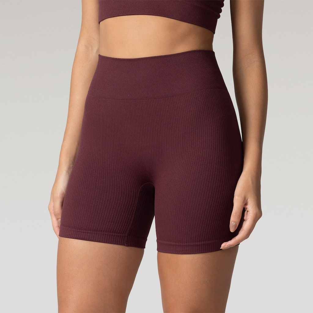 Short Feminino Oxer Canelado Sem Costura - Foto 1