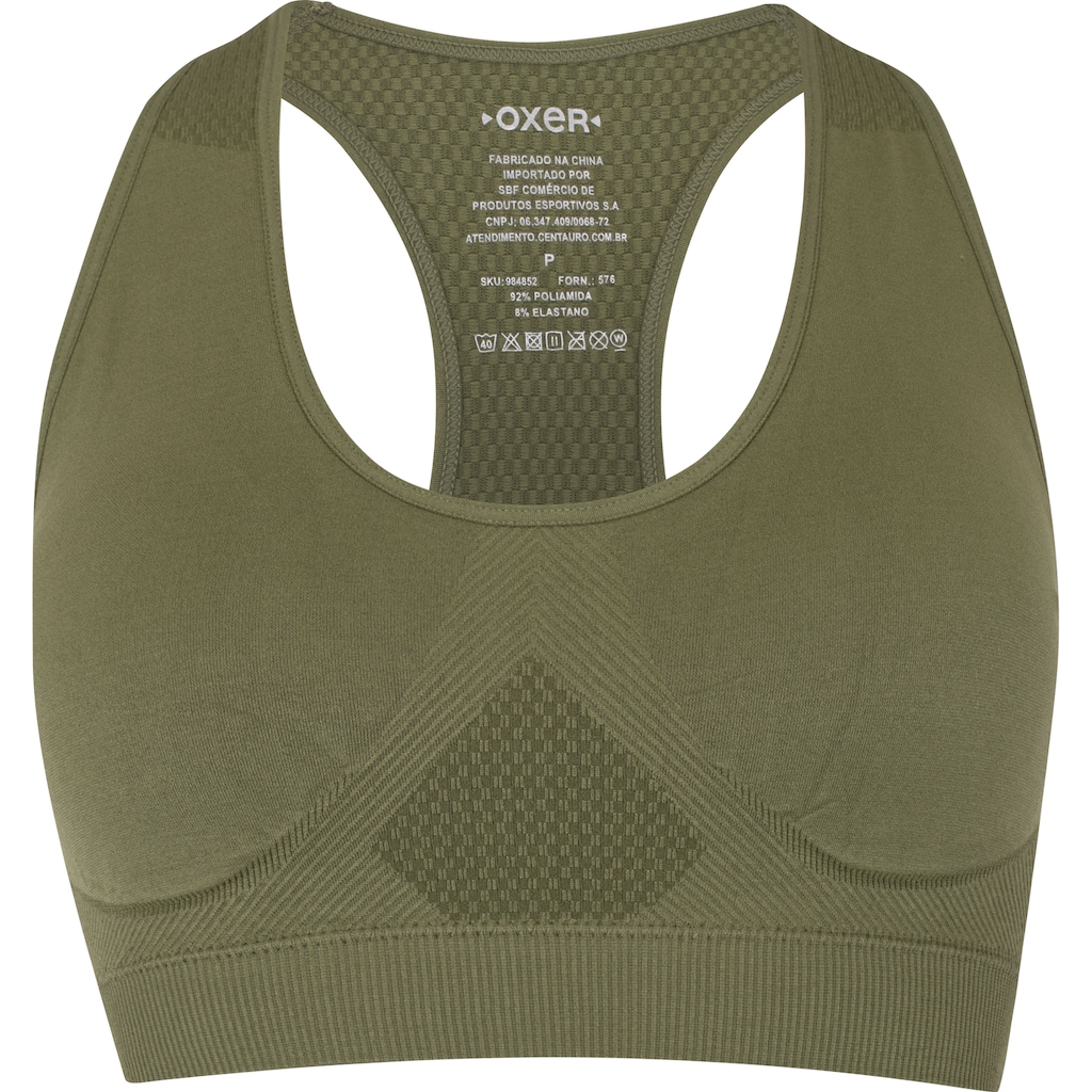 Top Fitness com Bojo Removível Oxer Baixa Sustentação Nadador Sem Costura Adulto