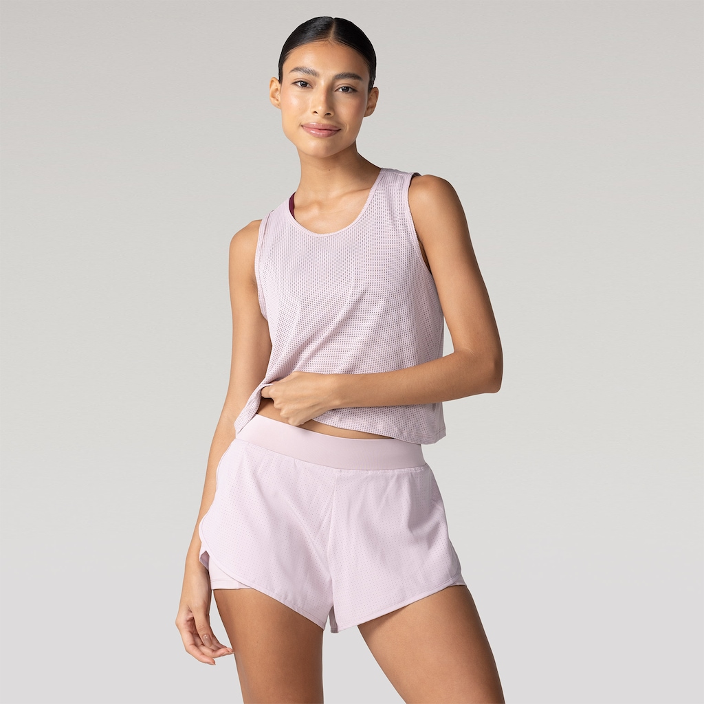 Short Feminino Oxer Duplo Laser Cut com Bermuda Interna