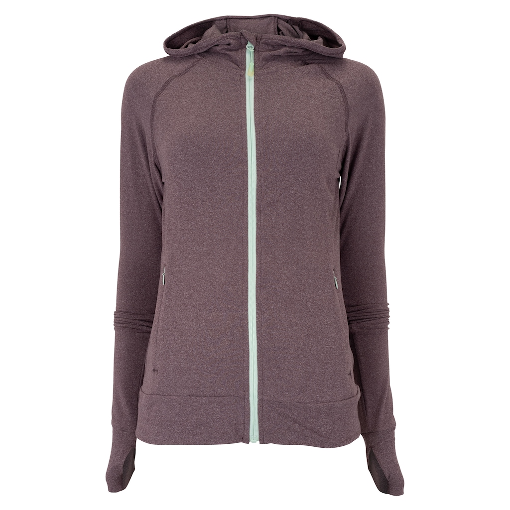 Jaqueta Oxer com Capuz Jogging com Bolso Seguro -Feminina