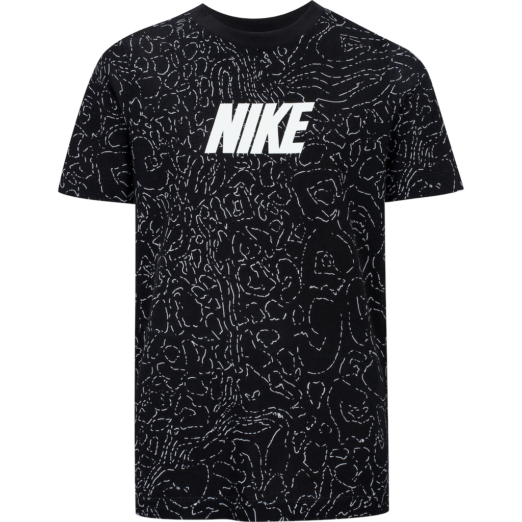 Camiseta Júnior Nike Manga Curta Sportswear Club Seas - Foto 1