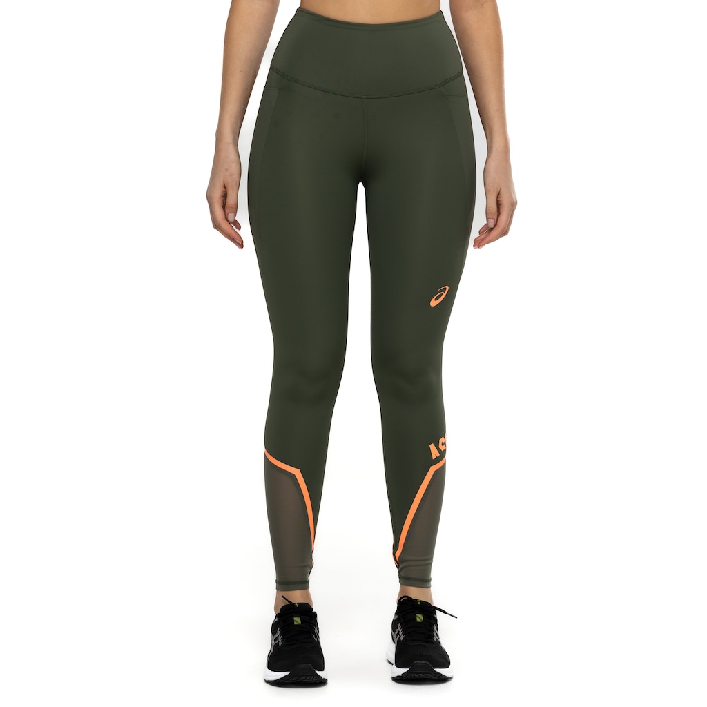 Calça Legging Feminina ASICS Recorte e Textura Alta Compressão - Foto 2