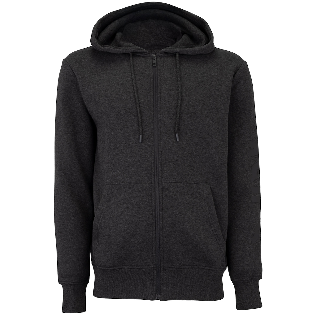 Jaqueta Masculina ASICS com Capuz Moletom Canguru com Fleece