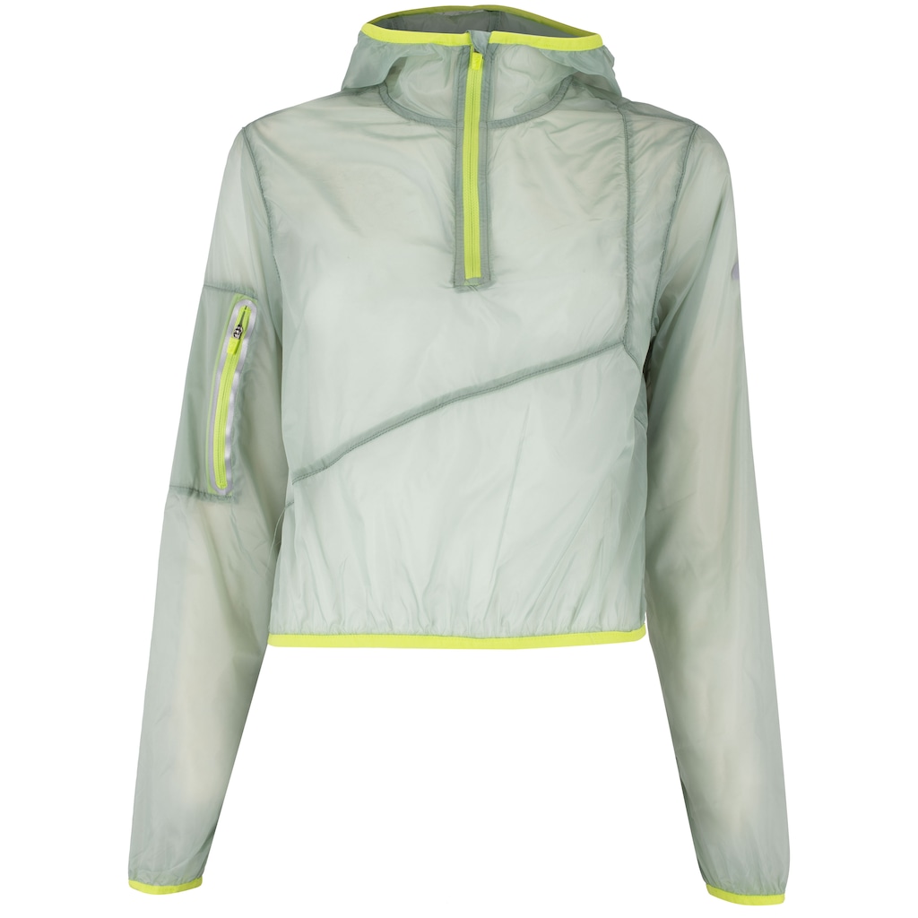 Blusão Feminino ASICS com Capuz Leve Assimétrica