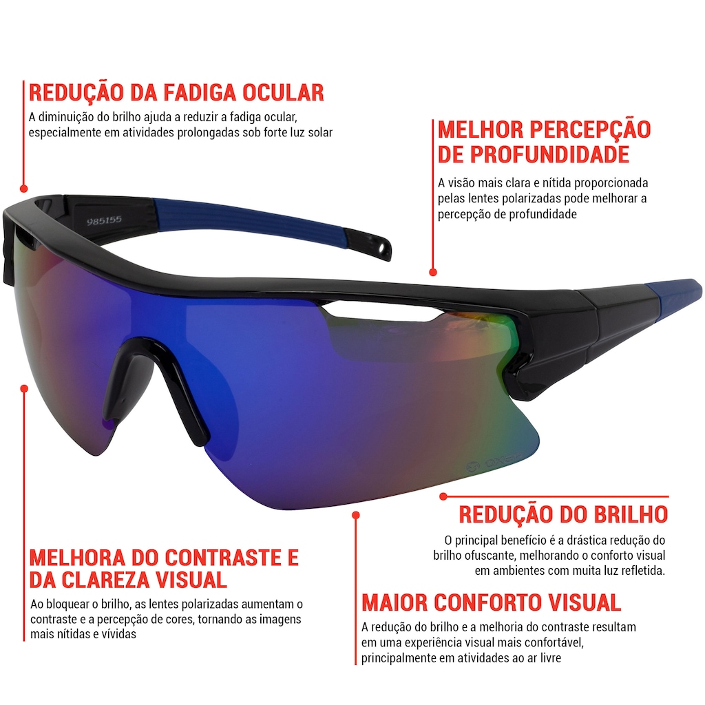 Imagem 2 do produto Óculos de Sol Oxer com Proteção Solar Esportivo Flutuante Adulto