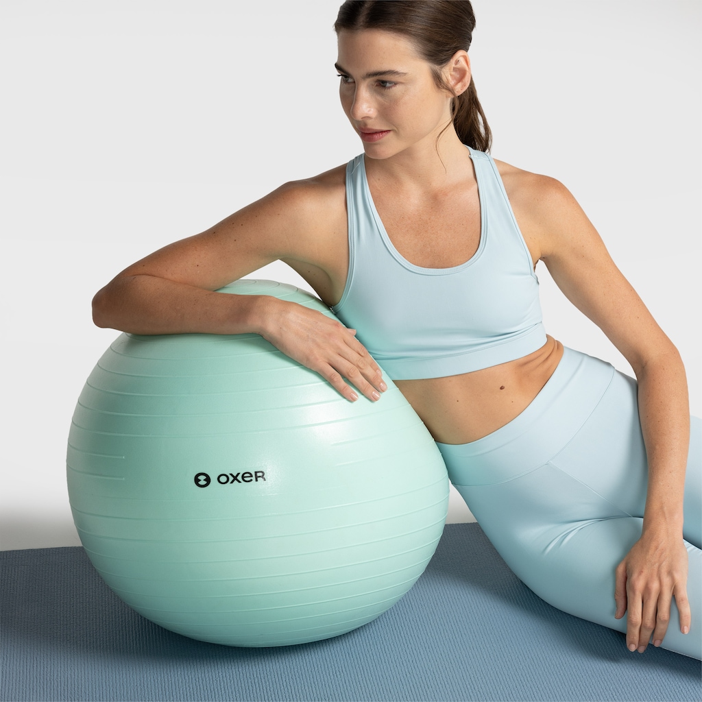 Imagem 2 do produto Bola de Pilates Oxer com Bomba de Enchimento Ginástica 55cm