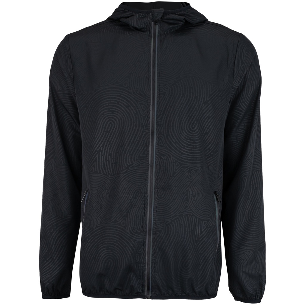 Jaqueta Corta-Vento Masculina Oxer com Capuz Tecido Plano Heat Embossed - Foto 1
