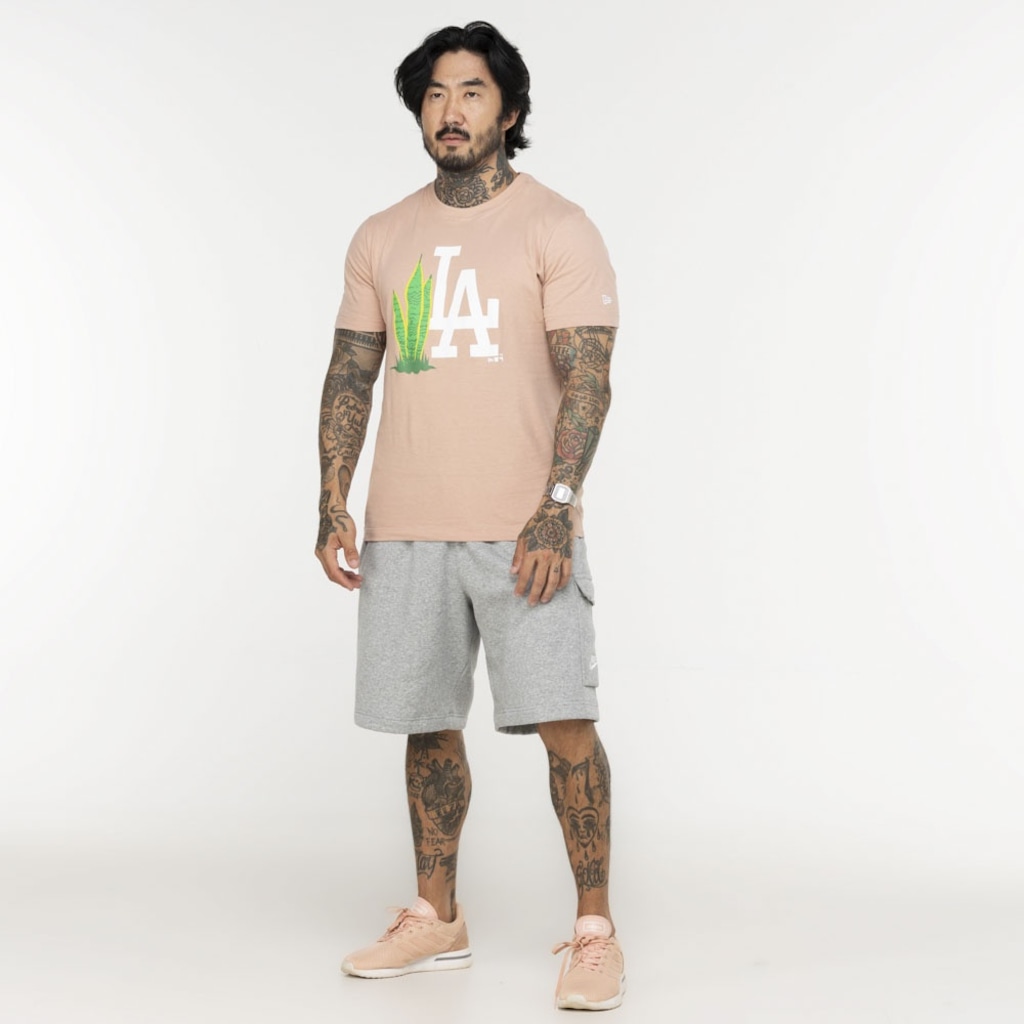 Camiseta dos Los Angeles Dodgers New Era Rooted Nature