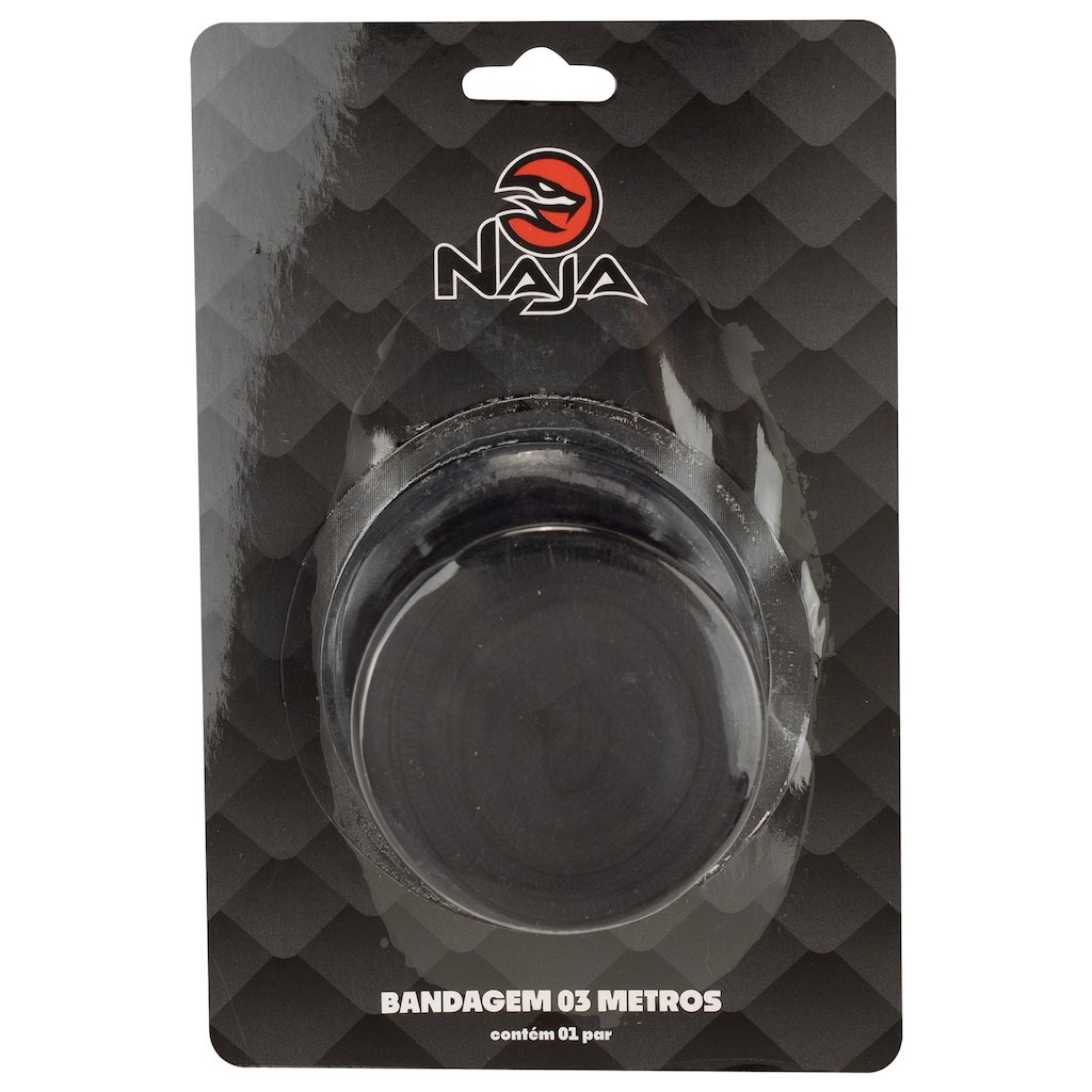 Bandagem Elástica Naja Preta 3 metros