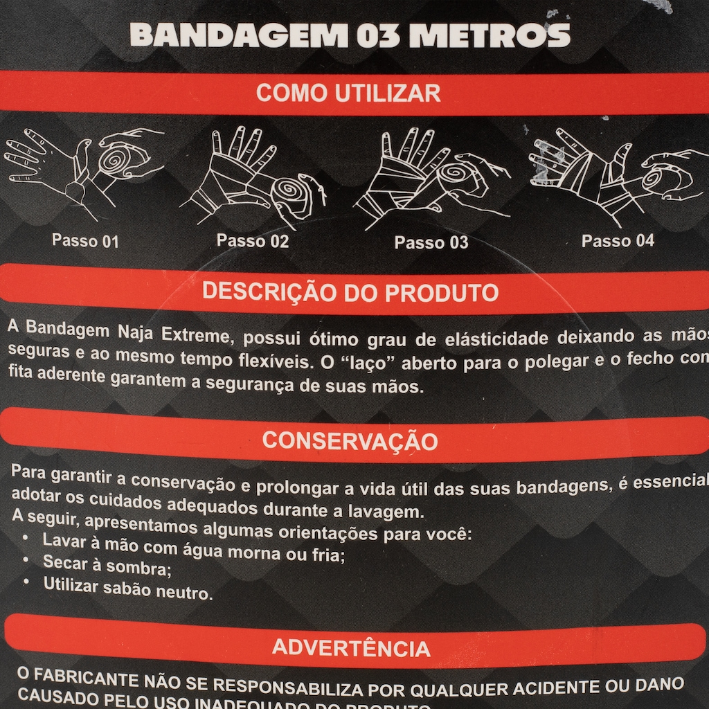 Imagem 2 do produto Bandagem Elástica Naja Preta 3 metros