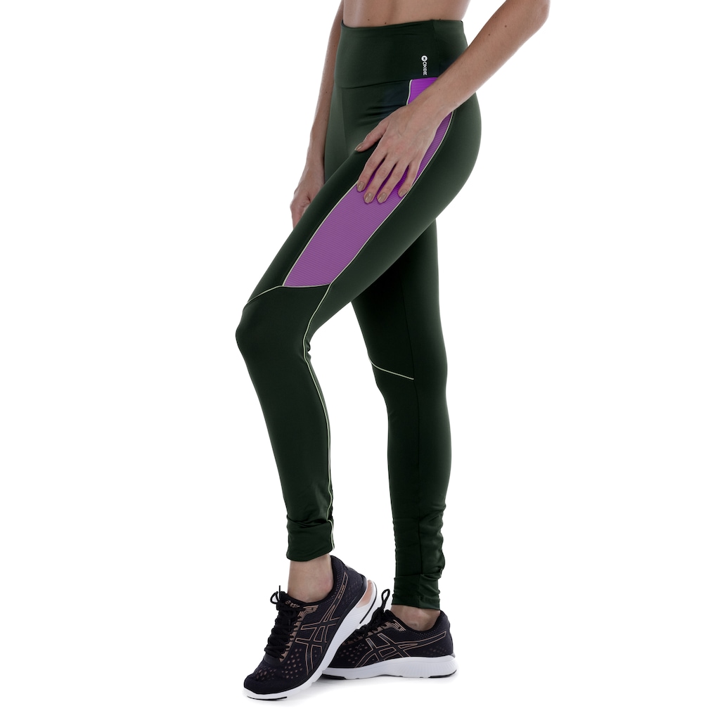 Calça Legging Feminina Oxer Textura New Média Compressão Cós Médio
