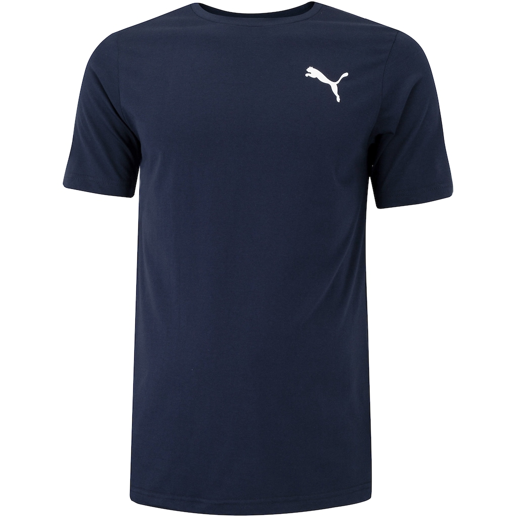 Camiseta Masculina Puma Manga Curta Essentials Small Cat Logo