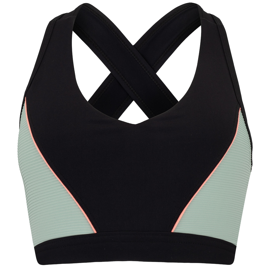 Top Fitness com Bojo Removível Oxer Alça Cruzada Textura Média Sustentação Adulto