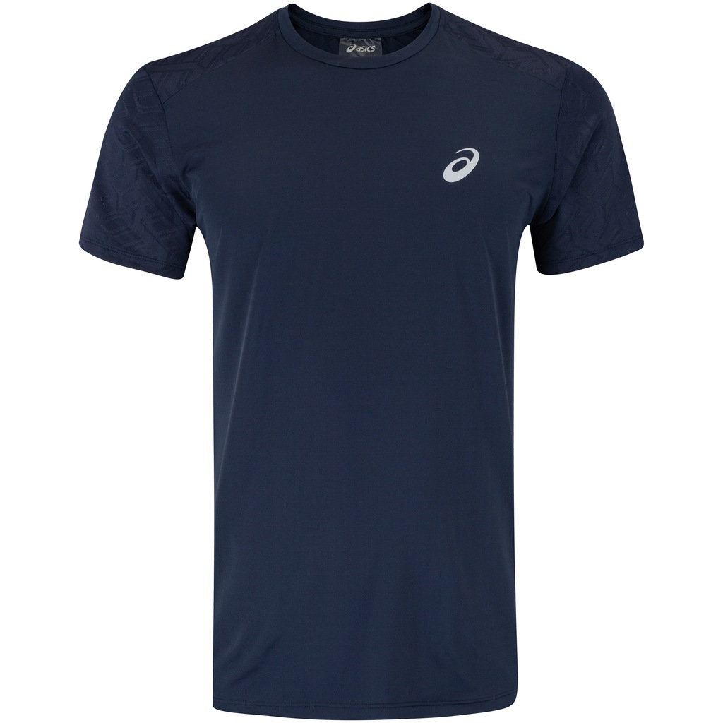 Camiseta Masculina ASICS Manga Curta Jacquard Antiodor Cava Tradicional