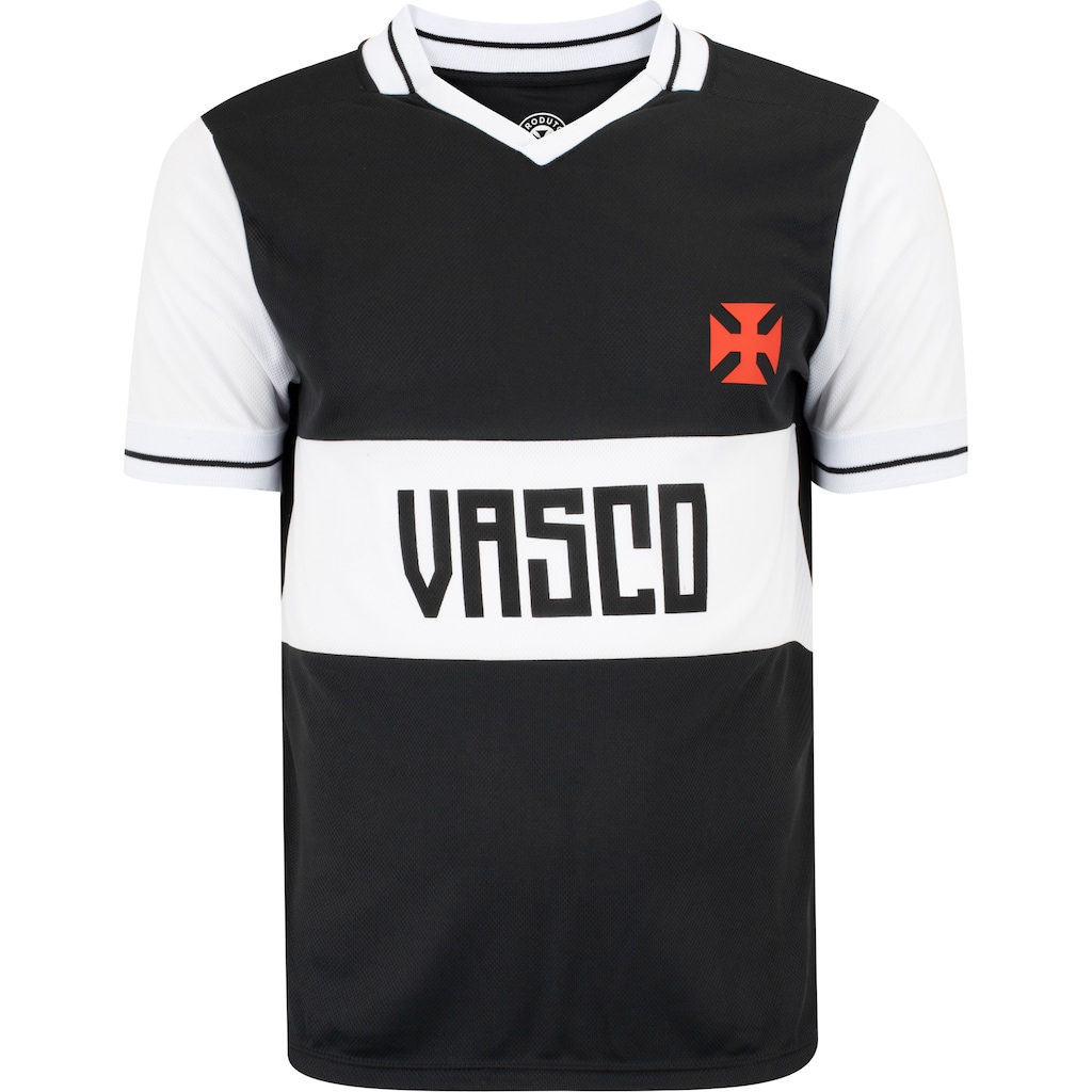 Camiseta do Vasco da Gama Masculina Retrô Anos 80 Dry