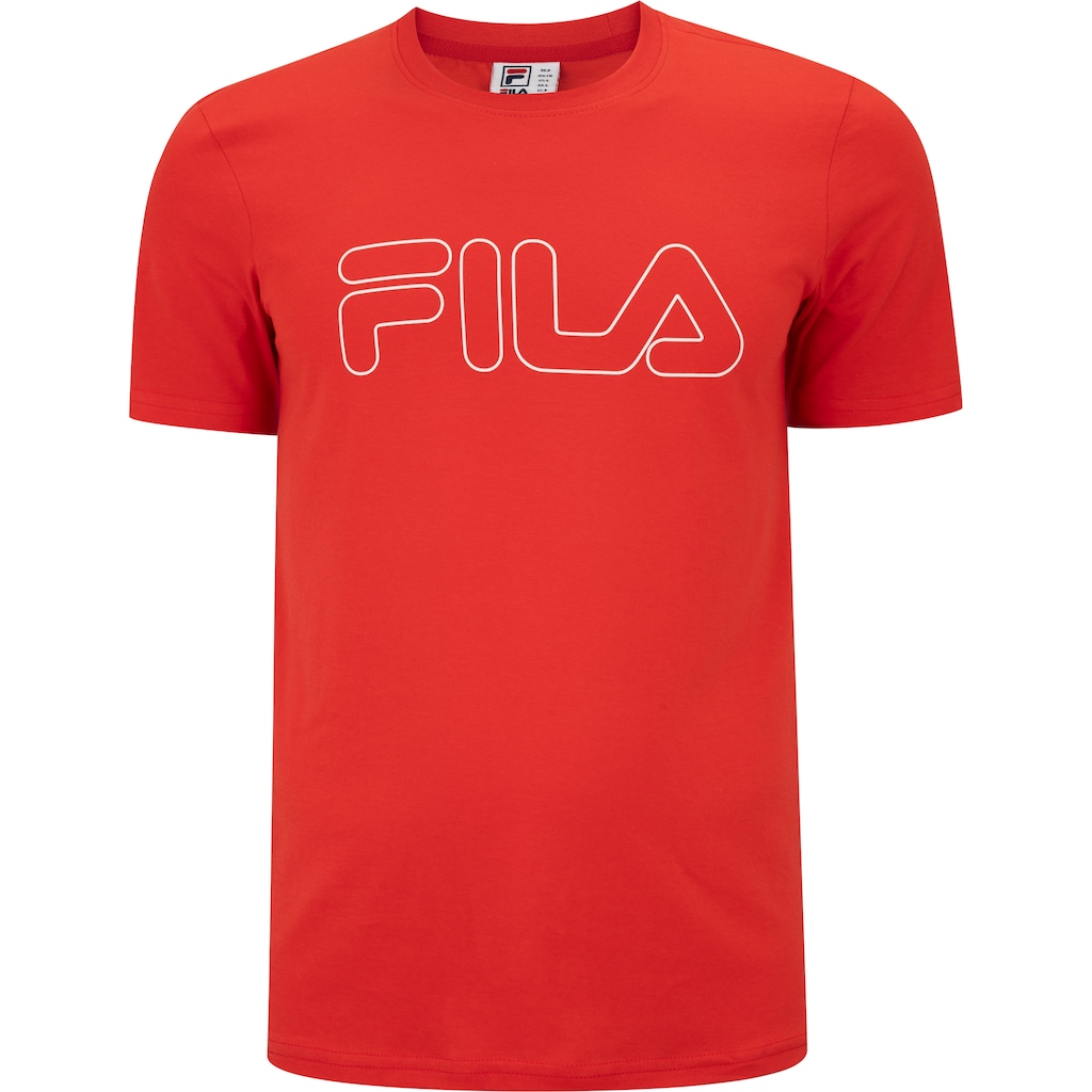 Camiseta Masculina Fila Manga Curta Letter Outline