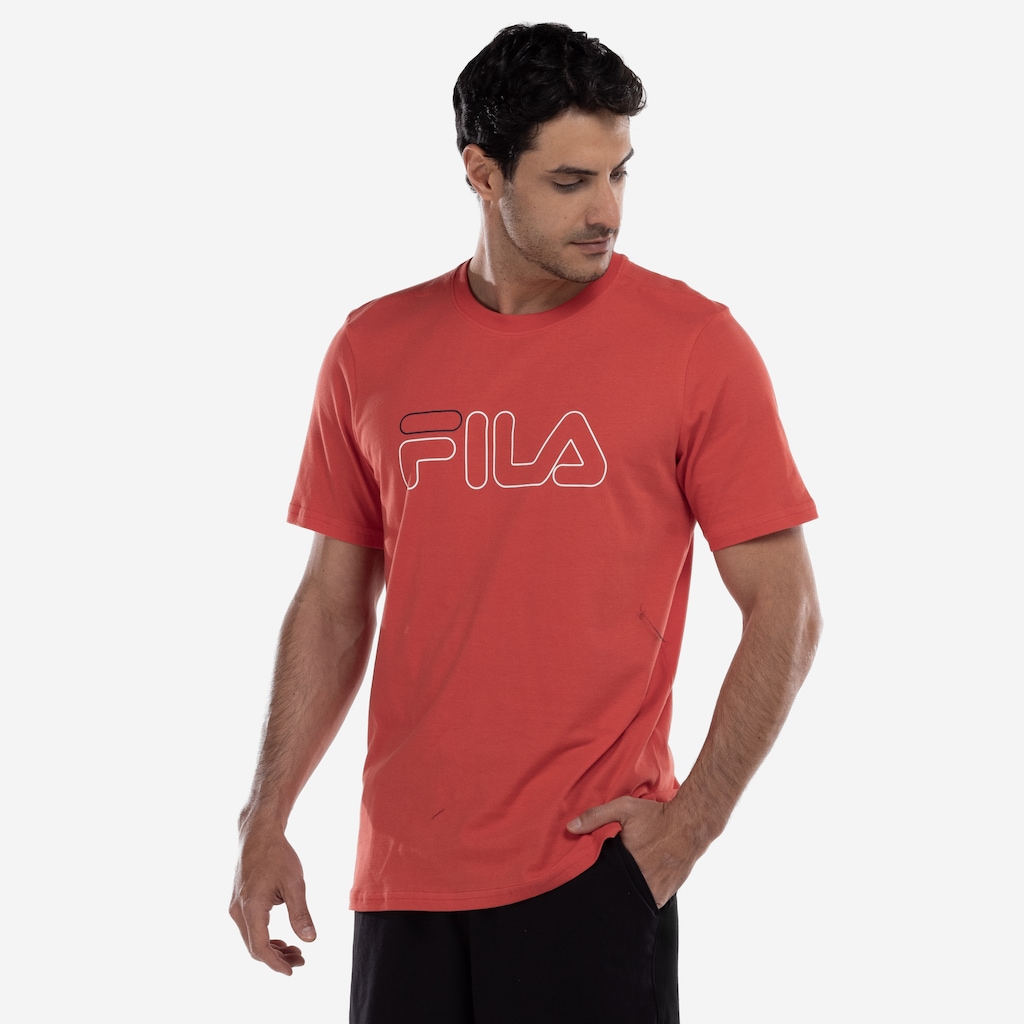 Imagem 2 do produto Camiseta Masculina Fila Manga Curta Letter Outline