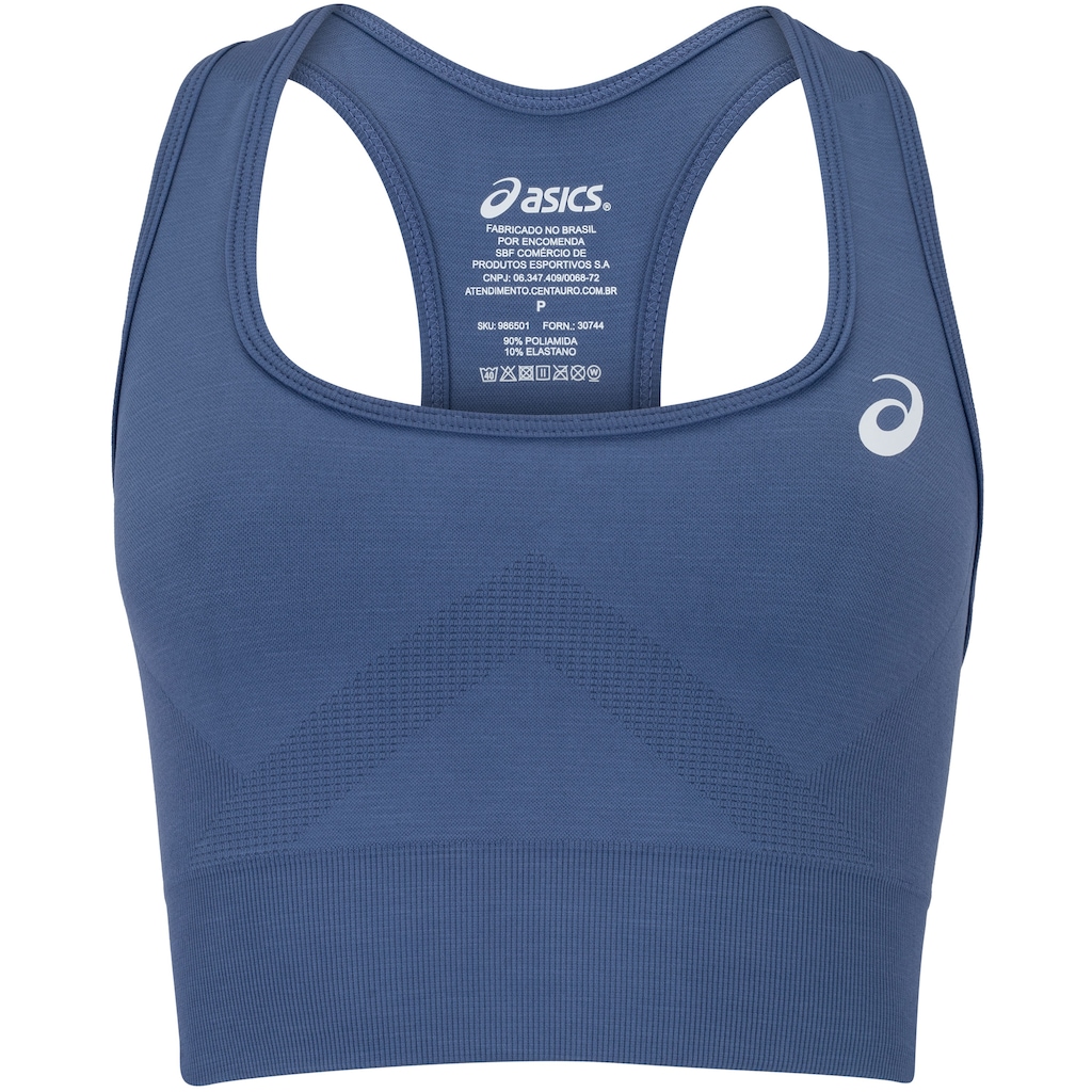 Top Fitness sem Bojo ASICS Alta Sustentação Seamless Fio Emana Adulto - Foto 1