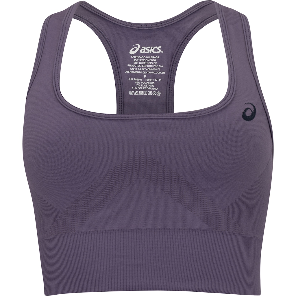 Imagem 1 do produto Top Fitness sem Bojo ASICS Alta Sustentação Seamless Fio Emana Adulto