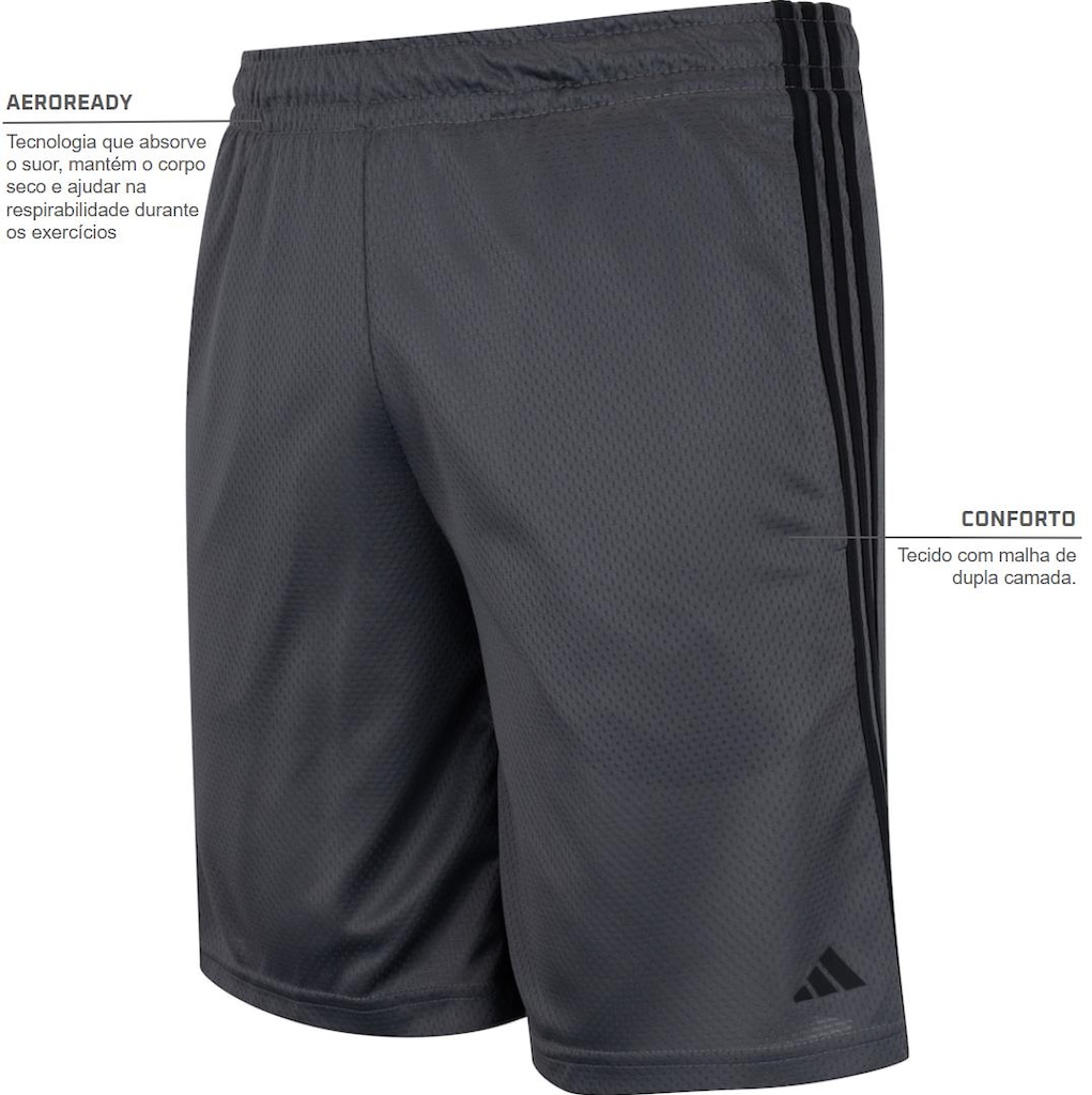 Bermuda adidas 3 Stripes Masculina - Foto 3