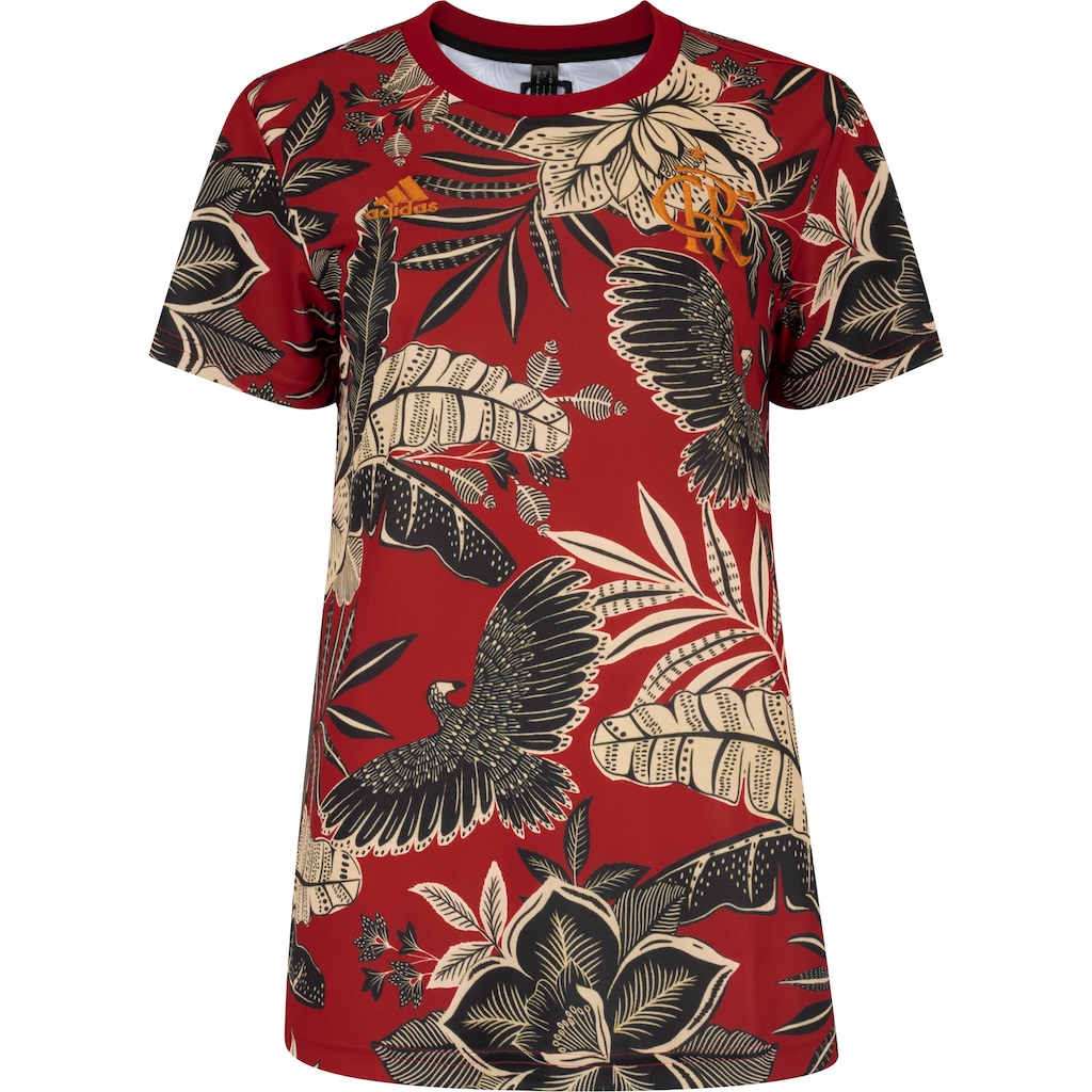Camisa do Flamengo X Farm Rio adidas Feminina Pré Jogo - Foto 1
