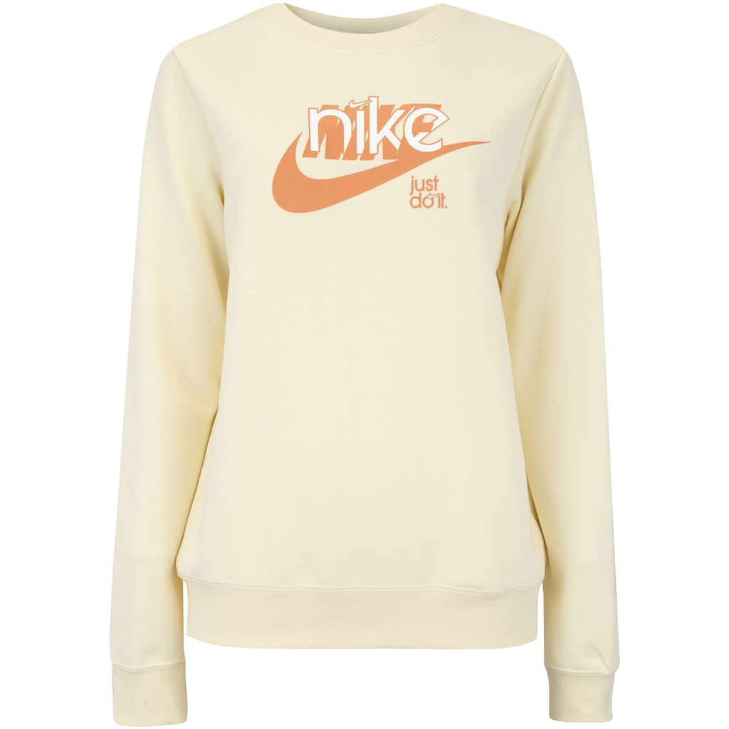 Blusão Feminino Nike sem Capuz Sportswear Club FLC FT GX Crew