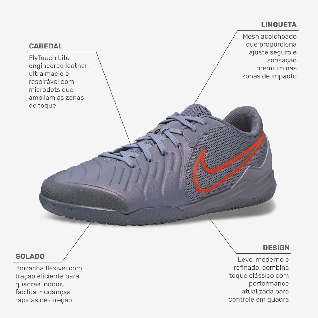 Chuteira Futsal Adulto Nike Tiempo Legend 10 Academy em Promoção